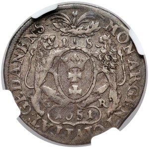 Jan II Kazimierz, Ort Gdańsk 1651 GR - wczesny portret - rzadki