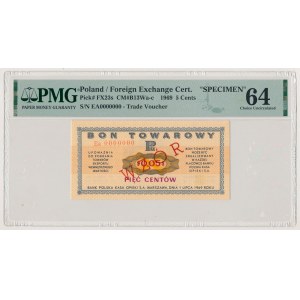 PEWEX, 5 centów 1969 - WZÓR - Ea 0000000