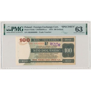 PEWEX, 100 dolarów 1979 - WZÓR - HK 0000000