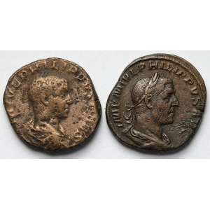 Filip I i II, Sesterce, Rzym - zestaw (2szt)