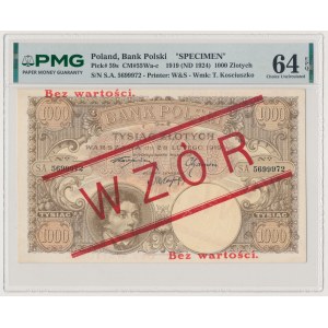 WZÓR 1.000 złotych 1919 - wysoki nadruk