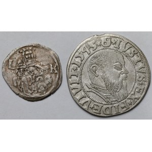 Prussia, Königsberg 1545 penny and Hungary, 1524 (?) denarius - set (2pc)