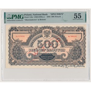 MODEL 500 zlotych 1944 ...owe - Az 123456 / 789000
