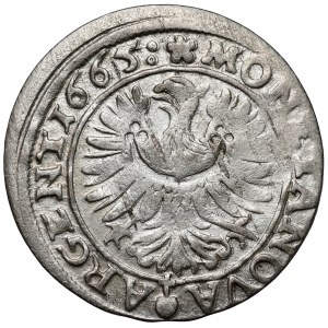 Śląsk, Chrystian wołowski, 3 krajcary 1665, Brzeg