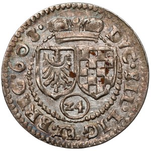 Silesia, Jan Chrystian and George Rudolf, 3 krajcary 1608, Zloty Stok