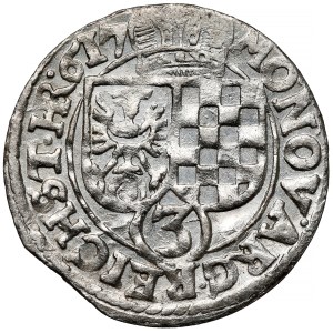 Silesia, Jan Chrystian and George Rudolf, 3 krajcary 1617, Zloty Stok