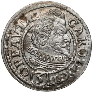 Silesia, Karl von Liechtenstein, 3 krajcars 1615 BH, Opava