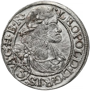 Silesia, Leopold I, 3 krajcary 1668 SHS, Wroclaw, Poland