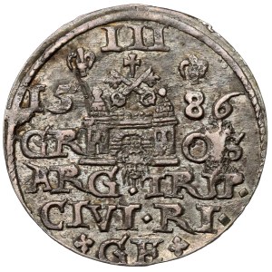 Stefan Batory, Trojak Riga 1586