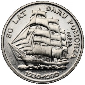 Sample NIKIEL 20 zlotych 1980 Gift of Pomerania - inscription in the rim