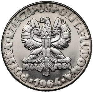 Próba NIKIEL 10 złotych 1964 Klucz, Sierp i Kielnia - BEZ znaku