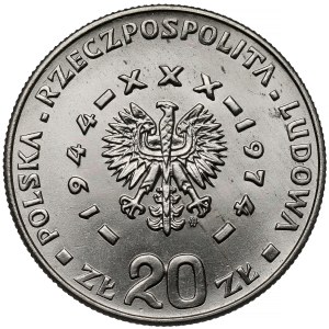 Sample NIKIEL 20 zlotych 1974 Miner, Metallurgist...