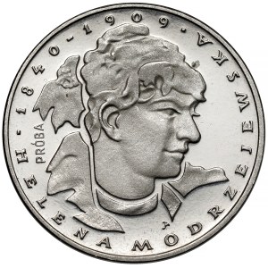 Próba NIKIEL 100 złotych 1975 Modrzejewska - duża głowa