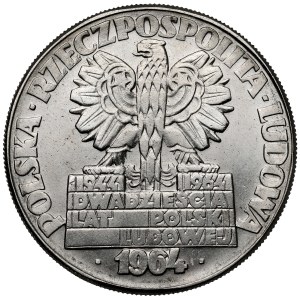 Próba NIKIEL 10 złotych 1964 Nowa Huta Płock Turoszów