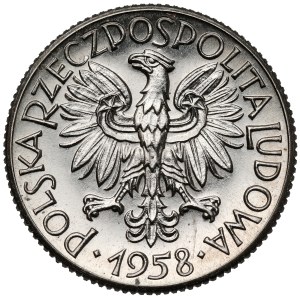 Próba NIKIEL 1 złoty 1958 - liście dębu