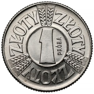 Próba NIKIEL 1 złoty 1958 - nominał