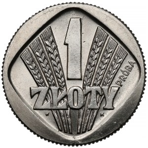 Próba NIKIEL 1 złoty 1958 - kłosy