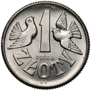 Trial NIKIEL 1 zloty 1958 - pigeons