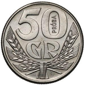 Próba NIKIEL 50 groszy 1958 - wieniec
