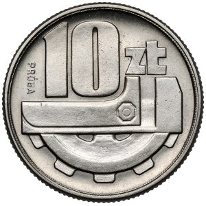 Próba NIKIEL 10 złotych 1960 klucz i koło zębate