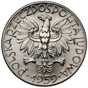 Sample NIKIEL 5 zlotych 1959 - mine shafts