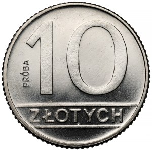 Próba NIKIEL 10 złotych 1989 - lustrzane
