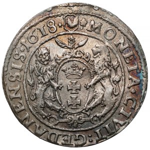Sigismund III Vasa, Ort Gdansk 1618 - maple leaf
