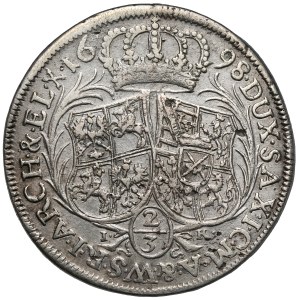August II the Strong, Gulden (2/3 thaler) 1698 IK, Dresden - B.RARE