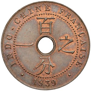 Indochiny francuskie, 1 cent 1939-A, Paryż