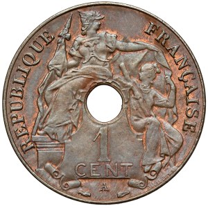Indochiny francuskie, 1 cent 1939-A, Paryż