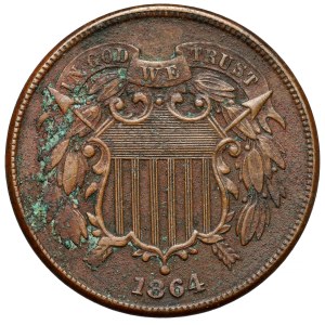 USA, 2 cents 1864, Philadelphia