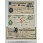 USA, 19th Century Checks. - set (3pcs)