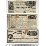 États-Unis, chèques du 19e siècle. - ensemble (3pcs)