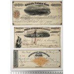 USA, 19th Century Checks. - set (3pcs)