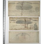 USA, 19th Century Checks. - set (3pcs)