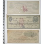 USA, Czeki XIX w. - zestaw (3szt)