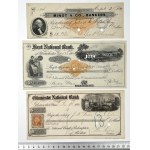 USA, 19th Century Checks. - set (3pcs)