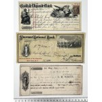 USA, 19th Century Checks. - set (3pcs)