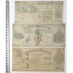 USA, Czeki XIX w. - zestaw (3szt)