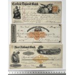 USA, 19th Century Checks. - set (3pcs)