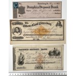 USA, 19th Century Checks. - set (3pcs)