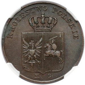 Powstanie Listopadowe, 3 grosze 1831 KG + Kuryer Polski No.568