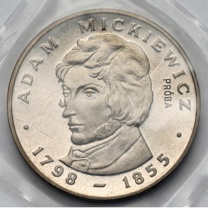 Sample NIKIEL 100 zlotych 1978 Adam Mickiewicz - with a curl - a bundle