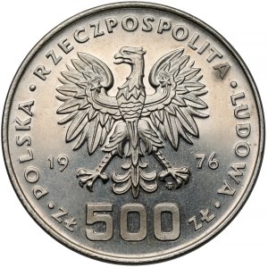 NIKIEL 500 zlotych sample 1976 Tadeusz Kosciuszko - straight ahead