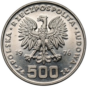 NIKIEL 500 zlotych sample 1976 Pulaski - left
