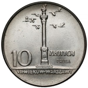 Sample NIKIEL 10 zlotych 1965 Large Column