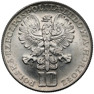 Sample NIKIEL 10 zlotych 1967 Skłodowska-Curie - left