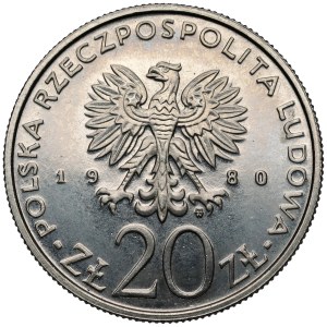 NIKIEL 20 zlotych sample 1980 XXII Olympiad - runner up