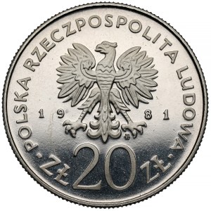 Sample NIKIEL 20 zlotys 1981 Barbican