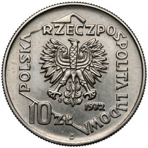 Sample NIKIEL 10 zlotych 1972 Port of Gdynia - background without pattern
